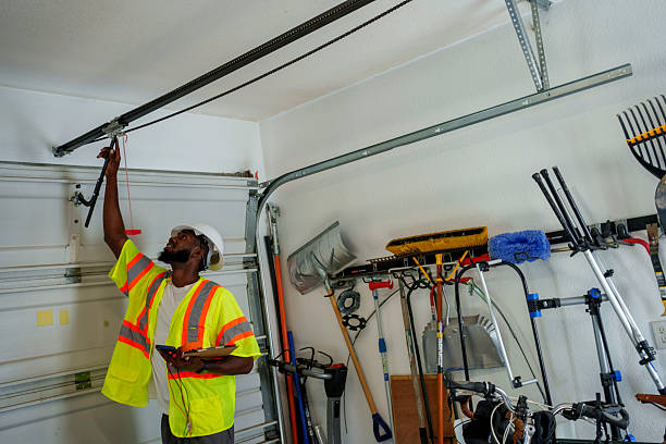Professional Garage Door Panel Replacement technician working in Mecklenburg County County, VA